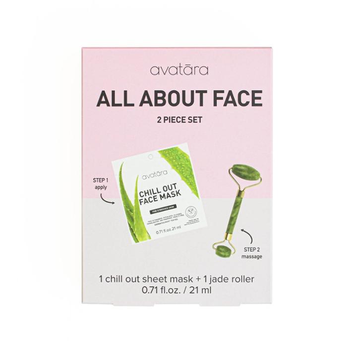 Avatara All About Face Sheet Mask + Jade Roller