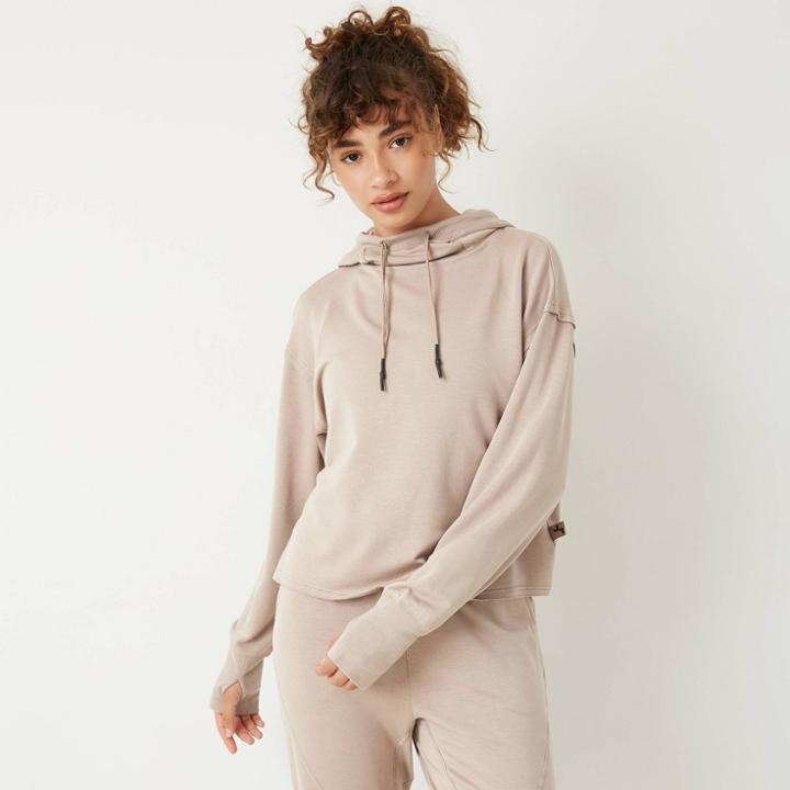 Women's Cozy Hooded Sweatshirt - Joylab Tan
