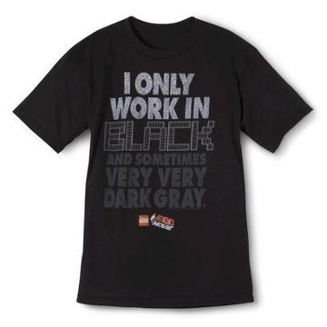 Lego Movie Work In Black Tee - Shirts Black