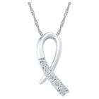 Target Diamond Accent Round White Diamond Fashion Pendant In Sterling Silver (i-j,i2-i3), Girl's