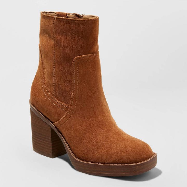 Women's Lilyan Platform Bootie - Universal Thread Cognac