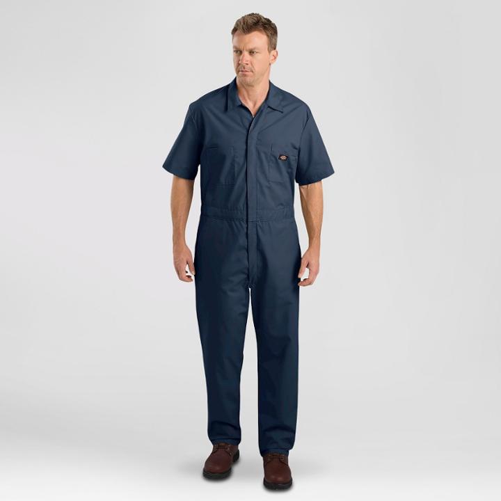 Petitedickies Men's Tall Short Sleeve Coverall - Dark Navy 2xlt, Men's, Size: 2xl Tall, Dark Blue