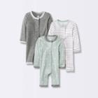 Baby 3pk Basic Romper - Cloud Island Gray