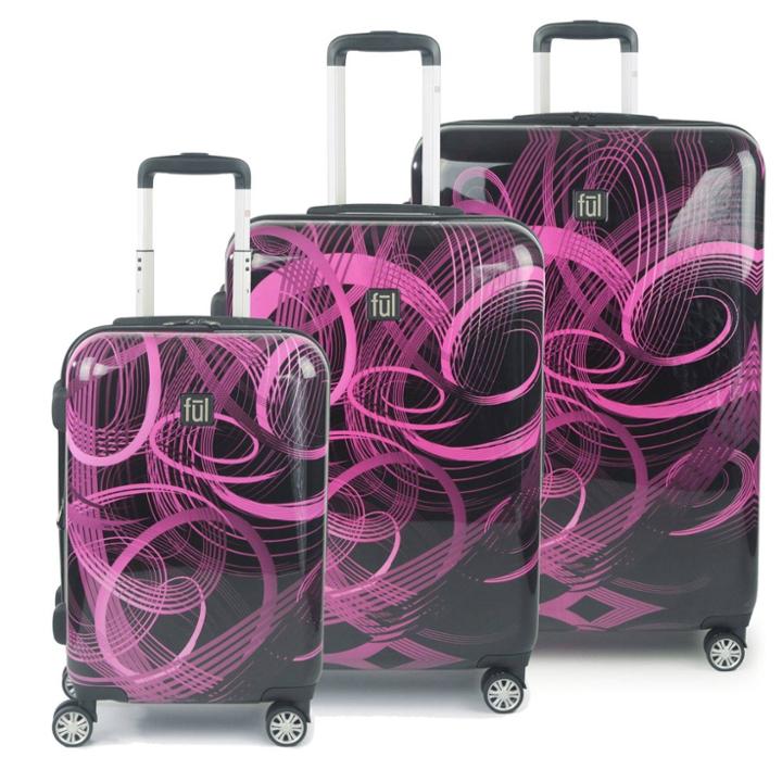 Ful 3pc Hardside Spinner Luggage Set - Atomic Pink