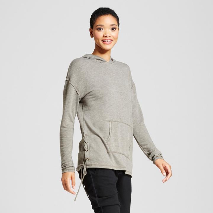 Women's Side Lace-up Hoodie - Mossimo Supply Co. Heather Olive