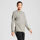 Women's Side Lace-up Hoodie - Mossimo Supply Co. Heather Olive