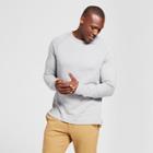 Men's Standard Fit Long Sleeve Double-knit Crew Shirt - Goodfellow & Co Gray