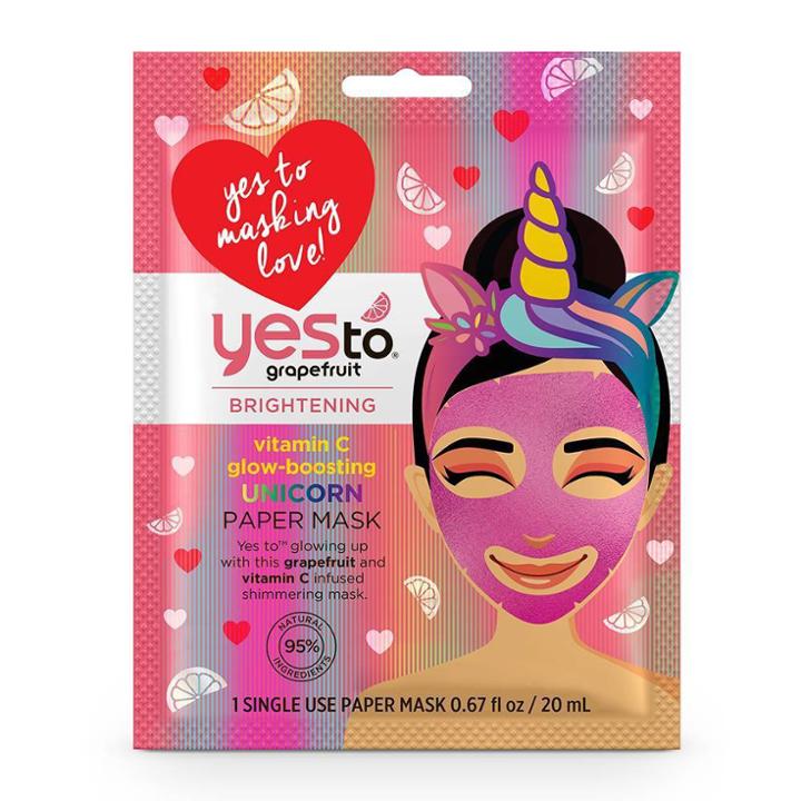 Yes To Grapefruit Vitamin C Glow Boosting Unicorn Paper Mask