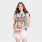 Women's Janis Joplin Cropped Graphic Tank Top - Blue