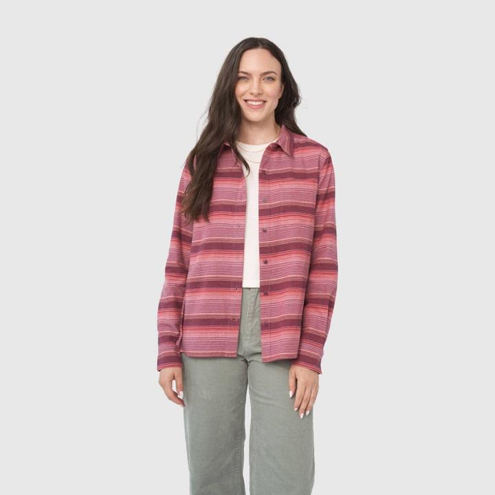 United By Blue Women's Long Sleeve Flannel Shirt - Red Earth