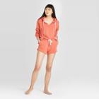 Women's Hooded Lounge Sweatshirt - Colsie Red