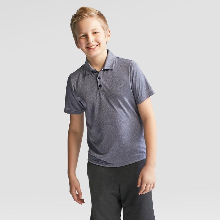 Boys' Stripe Golf Polo Shirt - C9 Champion Heather Blue