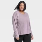 Women's Plus Size Active Long Sleeve Top - All In Motion Lilac Purple