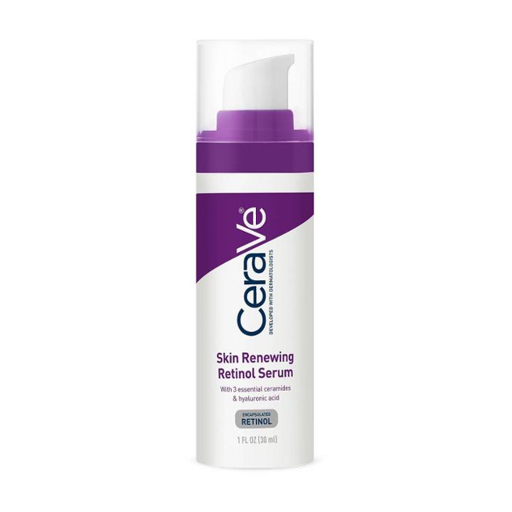 Cerave Skin Anti-aging Renewing Retinol Face Serum For Fine Lines, Wrinkles And Skin Brightening, Fragrance Free