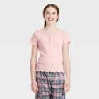 Girls' Henley T-shirt - Art Class Light Peach