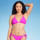 Juniors' Triangle Bikini Top - Xhilaration Magenta Pink