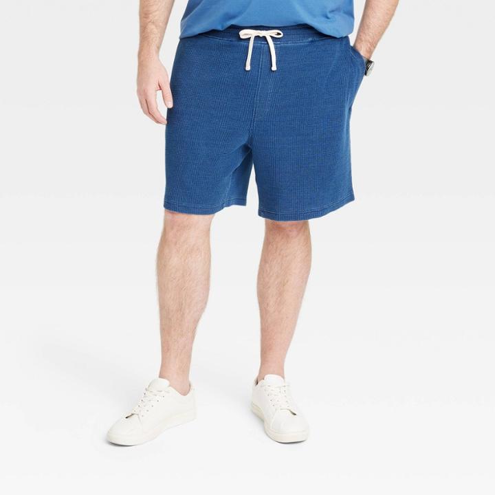 Men's Big & Tall 8.5 Elevated Knit Pull-on Shorts - Goodfellow & Co Blue