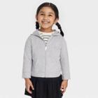 Toddler Girls' French Terry Zip-up Hoodie - Cat & Jack Heather Gray