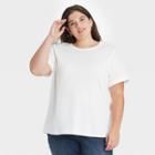 Women's Plus Size Interlock T-shirt - Ava & Viv White