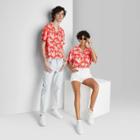 Short Sleeve Camp Button-down Shirt - Wild Fable Red Floral