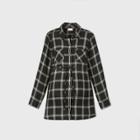 Maternity Plaid Long Sleeve Popover Tunic - Isabel Maternity By Ingrid & Isabel Black/white