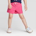 Toddler Girls' Woven Pull-on Shorts - Cat & Jack Pink 12m, Toddler Girl's