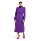 Women's Tailored Long Overcoat - Sergio Hudson X Target Purple Xxs