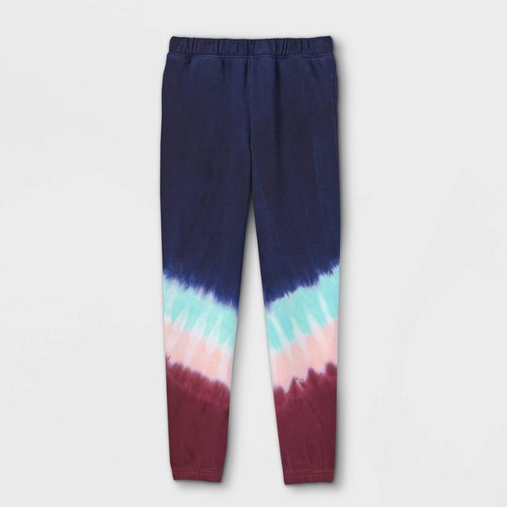 Girls' Fleece Jogger Pants - Art Class Navy/maroon