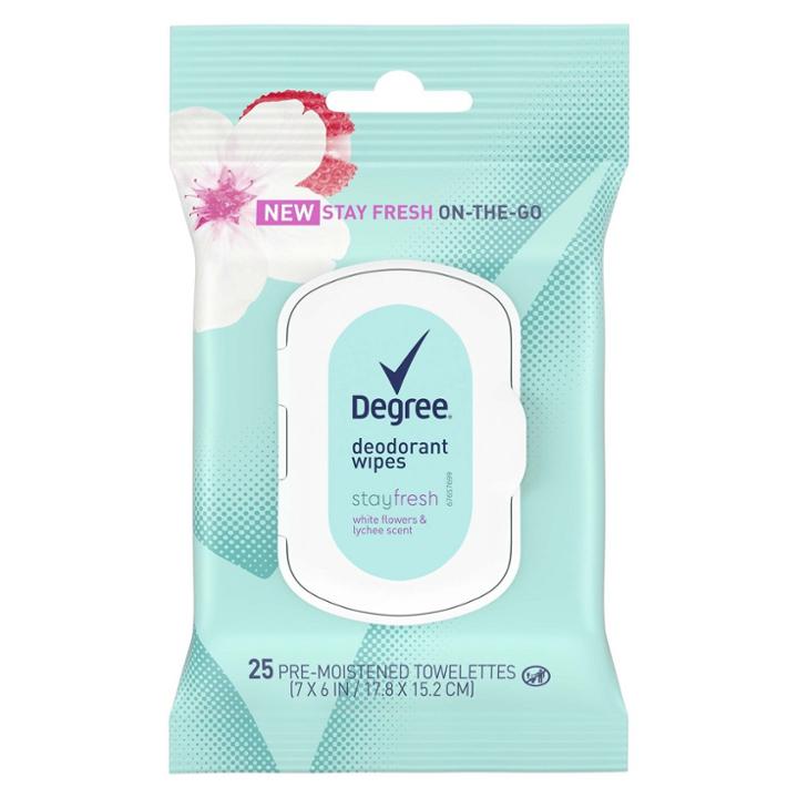 Degree For Women White Flower & Lychee Deodorant Wipes