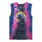 Well Worn Pride Adult Tall Unicorn Dyed Muscle Tank Top - Space Gray 5xlt, Adult Unisex,