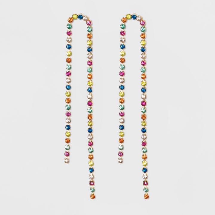 Sugarfix By Baublebar Crystal Drop Earrings - Rainbow, Multicolor Rainbow