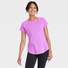 Women's Short Sleeve Essential Crewneck T-shirt - All In Motion Vibrant Purple