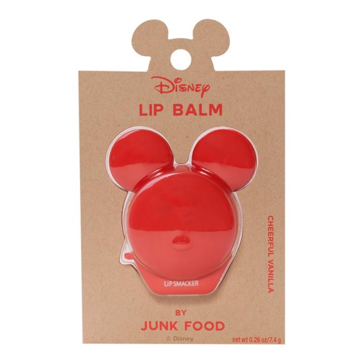 Junk Food Disney Mickey Mouse & Friends Mickey Mouse Flip Balm 81242 Cheerful Vanilla Made By Lip Smacker - 0.26oz, Clear