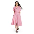 Women's Seer Sucker Button-front Shirtdress - Lisa Marie Fernandez For Target Red/white Xxs