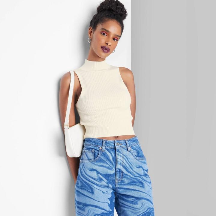 Women's Sweater Tank Top - Wild Fable Almond