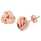 Tiara Love Knot Earrings In Rose Gold Over