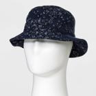 Navy Printed Paisley Bucket Hat - Original Use Blue