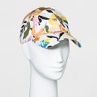Women's Floral Print Baseball Hat - A New Day White
