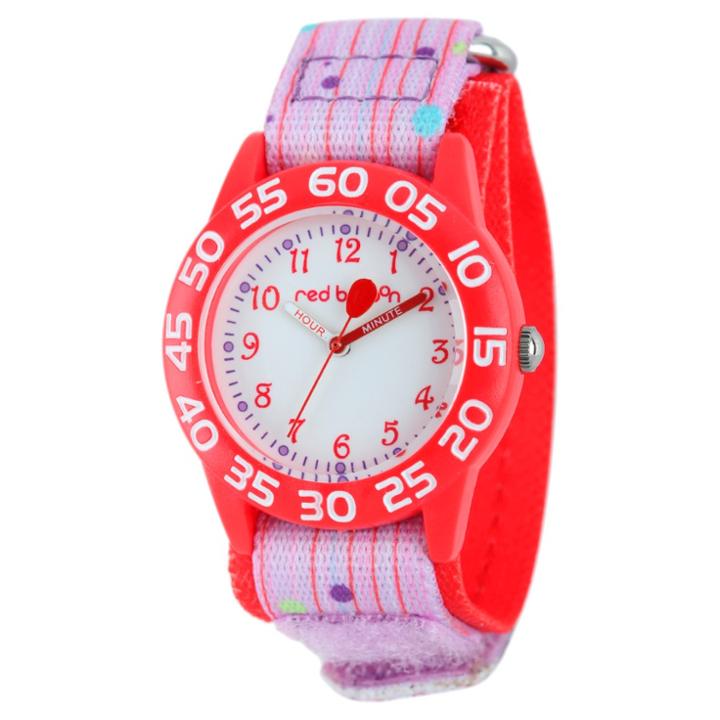 Target Girls' Red Balloon Red Plastic Time Teacher Watch - Pink