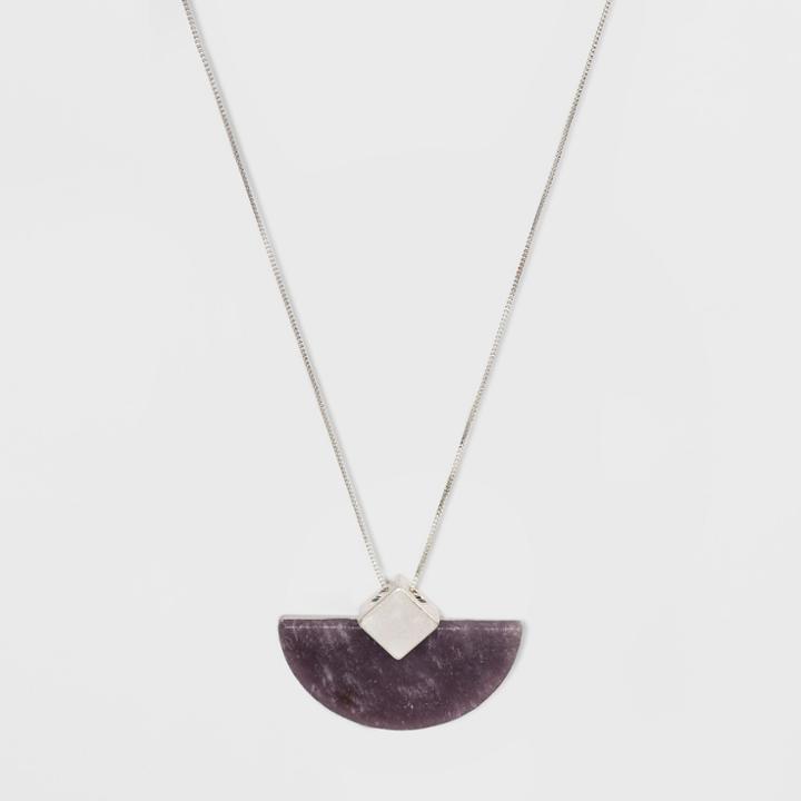 Semi Precious Half Circle Pendant Necklace - Universal Thread