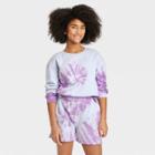 Kids' Oversized Sweatshirt - Art Class Purple Tie-dye