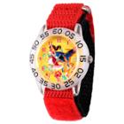 Girls' Disney Elena Of Avalor And Skylar Clear Plastic Time Teacher Watch - Red