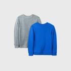 Boys' 2pk Fleece Pullover Sweatshirt - Cat & Jack Gray/blue