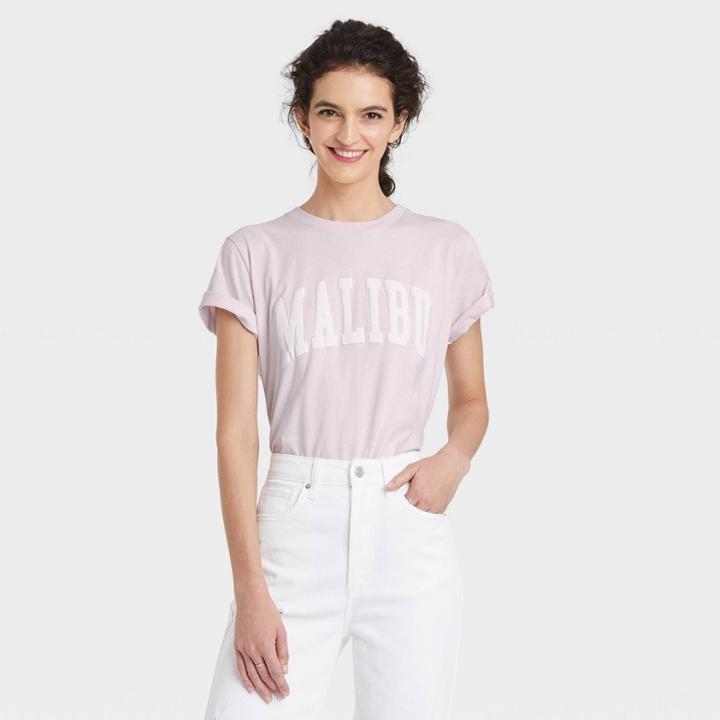Grayson Threads Women's Malibu Short Sleeve Graphic T-shirt - Purple