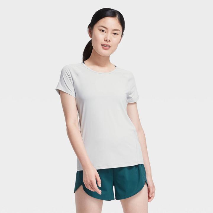 Women's Short Sleeve Run T-shirt - All In Motion Cream Xs, Women's, Ivory