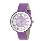 Crayo Celebration Women's Leatherette Strap Watch - Purple,