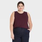 Women's Plus Size Tank Top - A New Day Burgundy