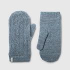 Isotoner Women's Recycled Knit Mittens - Blue