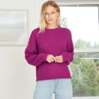 Women's Crewneck Pullover Sweater - Universal Thread Fuchsia