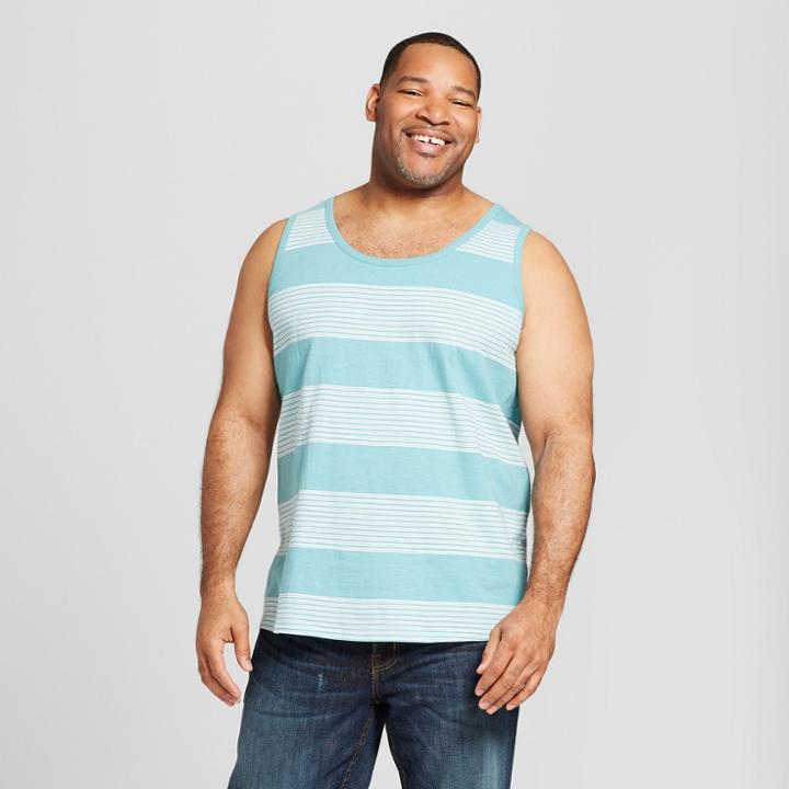 Men's Tall Striped Novelty Tank Top - Goodfellow & Co High Tide